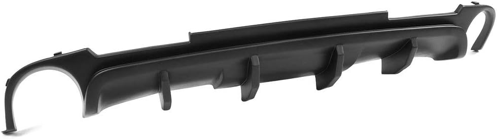 FREEMOTOR802 Compatible with 2013-2014 Ford Mustang V6 & GT Rear Bumper Diffuser,V2 Style Unpainted Black PP Spoiler