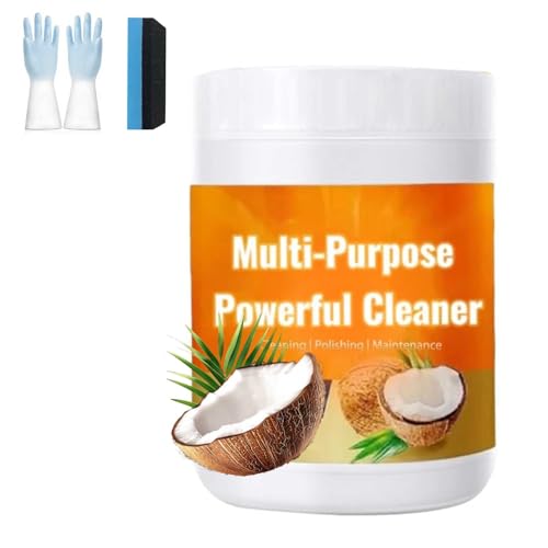 Nettoyant multi-usages puissant pour la cuisine, pâte nettoyante à l'huile de coco, dégraissant puissant pour la cuisine, nettoyant multi-usages pour robinets, carrelages (1PCS)