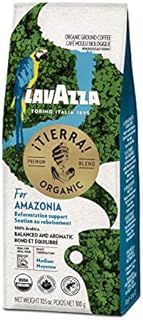 Lavazza, ¡Tierra Organic Amazonia Ground Coffee Medium Roast 10.5 Oz Bag, Floral Notes Authentic Italian, Value Pack, Blended And Roated in Italy, Balanced and Aromatic Fruity and floral notes