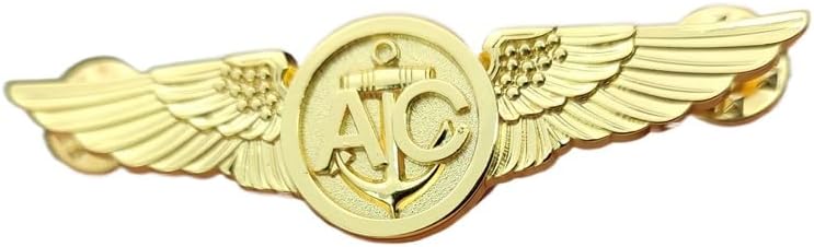 Reproduction GOLD USN AC AIRCREW WINGS BADGE PIN -METAL