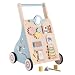 Haus Projekt Lauflernwagen Holz Baby Safari, Activity Laufwagen ab 1 Jahr, Lauflernhilfe für Babys, Baby Holzspielzeug, Geschenk zum ersten Geburtstag Mädchen, Spielzeug für 1 Jährige, Ostergeschenk