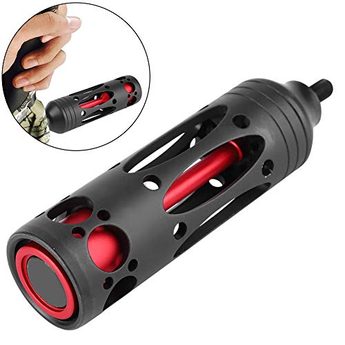 Zerone Archery Alloy Bow Stabilizer,Univesal Metal Archery Shock Absorber, Compound Bow Stabilizer Vibration Damper (Black Red) #TOP2
