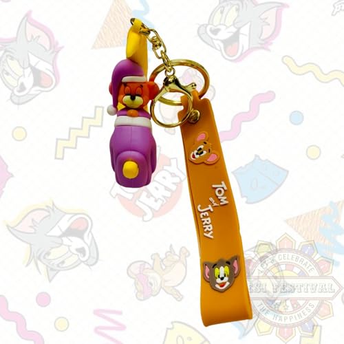 Image of Cute 3D Keychain | Keyring & Quirky Bag Charm | Hard Silicone, Unbreakable | Travel Essential | Kids Friendly | Strap & Bag Hook