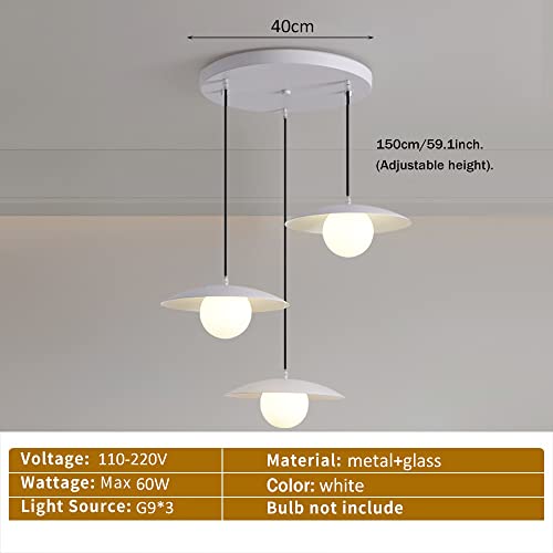 Nuance en métal pour suspension 3 éclairages à hauteur modulable - 5