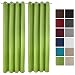 Produktbild Beautissu 2er Set Gardine Blackout-Vorhang Amelie Ösen 140x245 cm blickdichter Ösenschal - Verdunklungsgardine Ösenaufhängung Grün