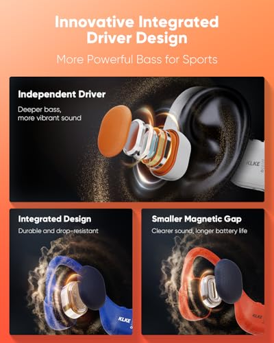 KLKE Z3 Open-Ear Bone Conduction Headphones with Mic, Sports Headset - image 5