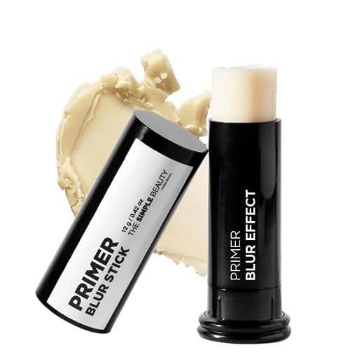 Simple Organic Primer Blur Stick - Reduces Appearance of Pores - Tones, Hydrates and Strengthens Acne Prone Skin, Formulated With Tea Tree Oil, Castor Oil and Niacinamide - Made in Brazil, 12g