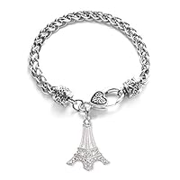 Algopix Similar Product 12 - Eiffel Tower Clear Crystals Silver