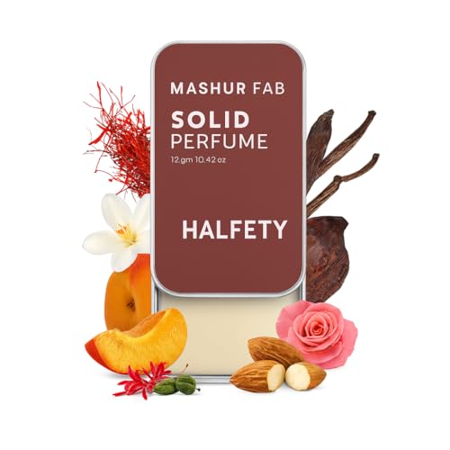 Image of Plant-Based Solid Perfume - Alcohol-Free Oud & Nomade - Non-Oily, Powerful Natural Scent for All Genders (HALFETY)