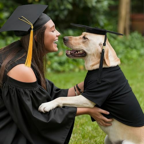 Disfraz graduación para perro con toga y gorro ajustable miniatura 5
