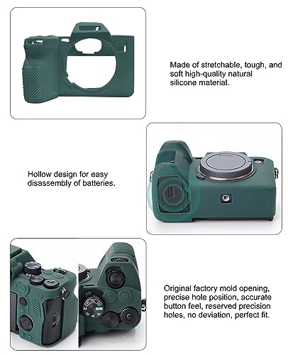 Funda de silicona para cámara Sony A7 IV verde miniatura 4