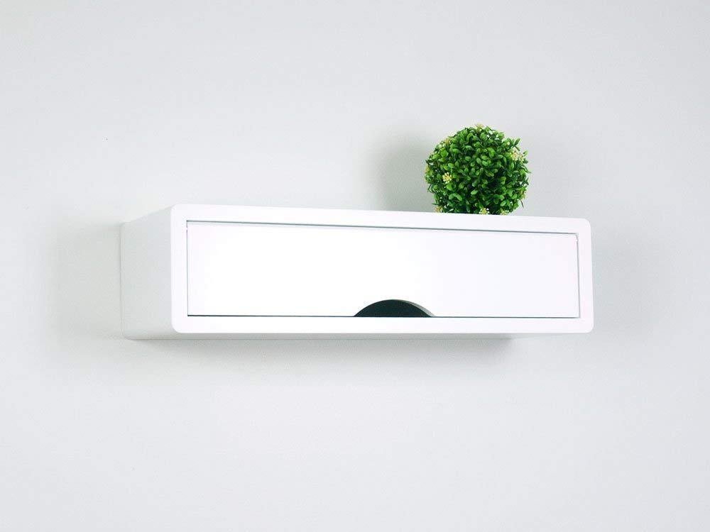 Amazon Com Slim Modern Floating Shelf With Door Mid Century Modern Shelf Floating Cabinet Handmade Products