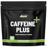 Freak Athletics Caffeine Plus Capsules - 100 mg Caffeine + 200 mg L-Theanine Per Capsule, Smooth Energy & Focus Support, UK-Made Pre Workout L Theanine Supplement | 90 Vegan Capsules