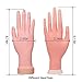 krofaue Practice Hand for Acrylic Nails - Flexible Bendable Movable Mannequin Left & Right Nail Tips Art Tool, Manicure Training Tool for Beginners or Salon Artist, Different Sizes (1 Pair Hand Model)