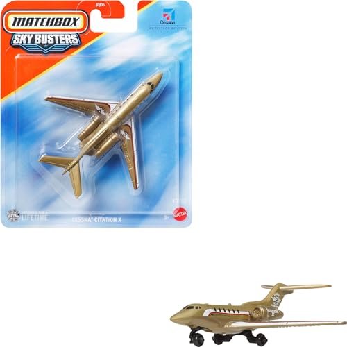 Matchbox Sky Busters Toy Airplane, Helicopter, Space Shuttle, Jet Aircraft with Rolling Wheels and Spinning Propellers (Style May Vary), JDJ05