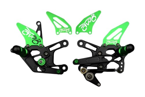 Platines Racing AVDB DUCATI SBK 848 H6 commandes reculées vertes