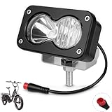 MLWRID Ebike Light, Clear White 6000-6500K Spot Floodlight 20W Ebike Headlight...
