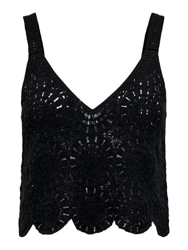 ONLY Mujer Onlyvonne S/L Top JRS, Negro, S