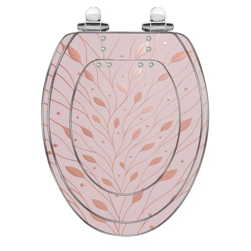 Elongated Toilet Seat with Toddler Potty Seat Rose gold seamless ...