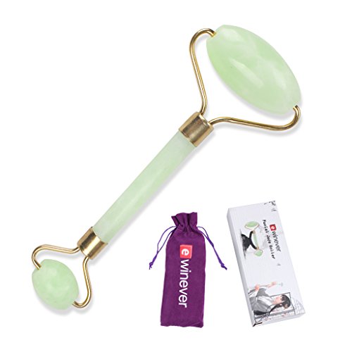 Ewinever Real Jade Roller for Face, Face Massager Slimming Tool,Facial Massage Neck Skin Massager
