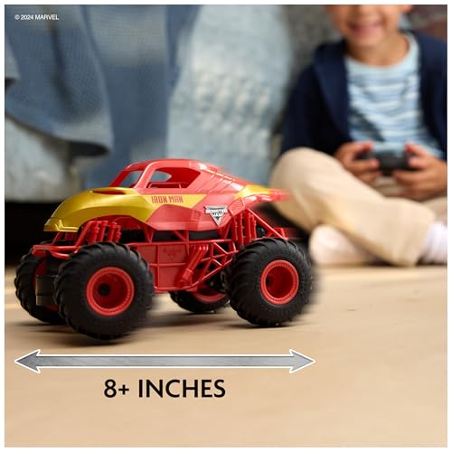 Image of Monster Jam Marvel Iron Man RC Truck, 1:24 Scale | Remote Control Truck Toy, Durable Construction, Authentic Design, Easy to Use Remote, Pretend Play Gifts for Kids Ages 4+