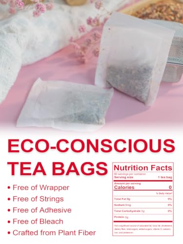 Image of TeeLux Rosehip & Hibiscus Tea Bags, Tart & Fruity Taste, 60 Count | Rosehip & Hibiscus Blend Herbal Tea, Caffeine Free, Sugar Free, Enjoy Hot or Iced