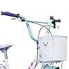 Huffy Girly Girl 20-Inch Cruiser Bike, Basket, Bell, Mudguards, Adjustable Comfort Saddle, Upright Handlebars, Single-Speed, Dual Brakes, Stylish Girls’ Bike for Ages 5-9, White & Sea Crystal #5