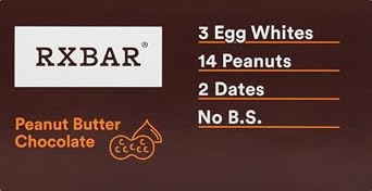 RXBAR Protein Bars, Protein Snack, Snack Bars, Peanut Butter Chocolate, 22oz Box (12 Count) (Pack of 2)