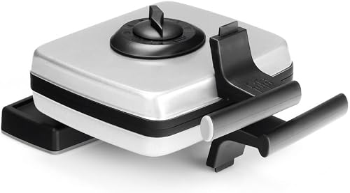 frifri Gaufrier Héritage Cool Touch 1200W - Plaques Amovibles Antiadhésives en Fonte d'Aluminium, Thermostat et Fonction Rotative pour Cuisson Uniforme - Gris - 1