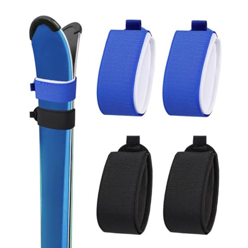 ZORVYN 4 piezas de correas ajustables para esquí, ski straps y accesorios esquí, cinta de protección, cierre para skiausrüstung y schneeausrüstung