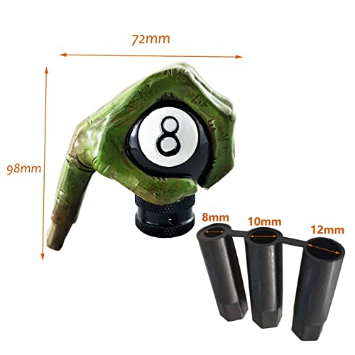 Lunsom 8 Ball Shifter Knob Green Hand Car Transmission Shift Stick Handle Head Fit Automatic Manual Vehicle #TOP3