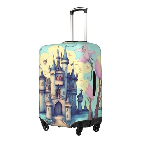Luggage Suitcase Cover Protector, Printed Fairytale Castle Luggage Covers for Suitcase, Baggage Covers Fits 18-32 Inch Luggage2