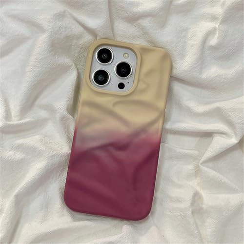 Coque souple iPhone 15 antichoc jaune rose pliable