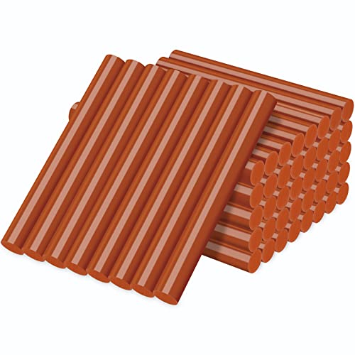 Brick Red Hot Glue Stick, Manarty 48 PCS Full Size 0.43" Dia x 4" Long Hot Melt Glue Sticks, Adhesive EVA Glue Sticks Standard for Seal Stamp DIY Art Craft Decoration Office Project