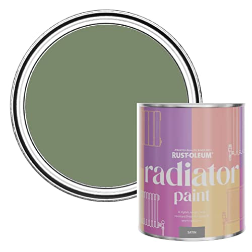 Rust-Oleum Green Heat Resistant Radiator Paint in Satin Finish - All Green 750ml