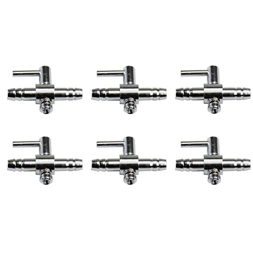 AQUANEAT Aquarium Control Valve, Fish Tank Air Valve, Metal Stainless Steel Gang Valve, Air Flow Distributor Splitter for Air Pump
