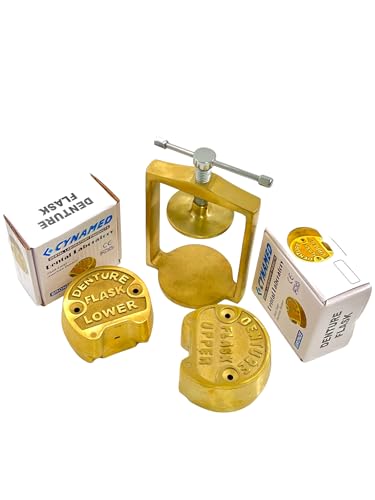 Premium Dental Laboratory LAB Spring Press Compress W/Two Brass Denture Flask (CYNAMED) - Thumbnail 2