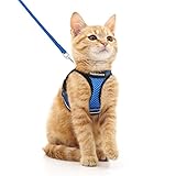 Pettorina Facile da Indossare & Regolabile: Realizzata per praticità e funzionalità, il design della maglia rende questa pettorina gatto facile da indossare e da togliere. E la cinghia regolabile crea una vestibilità perfetta per il tuo gattino con un po 'di spazio di crescita. (Suggerimenti: dai al tuo gatto un po 'di tempo per familiarizzare con questa imbracatura per il primo utilizzo)