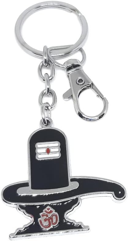 AuraOm Shiva Shankar Mahakaal Mahadev Shivlinga Keyring Keychain for Bike Car Home Office House Keys Multicolor Metal Keychain
