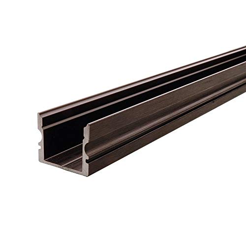 Reprofil AU-02-12 hohes U-Profil für 12-13,3 mm LED Stripes, eloxiert, 2000 mm, schwarz matt 970143