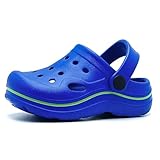 Nedaan Toddler Garden Clogs Boys Girls Slip on Water Shoes Sandals Children Classic Shower Beach Pool Swim Summer Slide Slipper, Klein Blue, 6