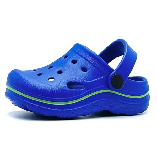 Nedaan Toddler Garden Clogs Boys Girls Slip on Water Shoes Sandals Children Classic Shower Beach Pool Swim Summer Slide Slipper, Klein Blue, 6