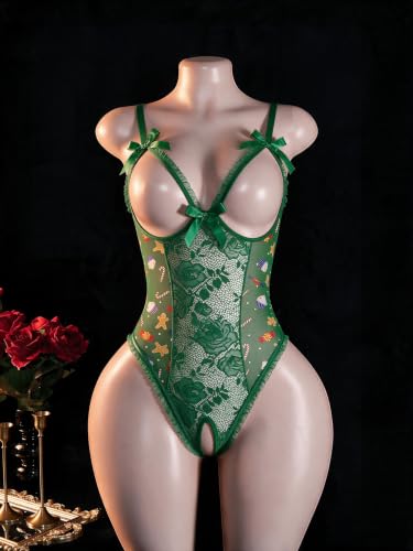 Image of Avidlove Women One Piece Lingerie Sexy Lace Babydoll Mini Bodysuit
