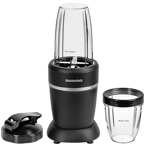 Daewoo Samurai Ultra Blend Pro Licuadora personal de 1000 W, batidora sobre la marcha, trituradora de hielo, portátil con tazas de 600 ml y 300 ml, ideal para fitness, trabajo y preparación de comidas