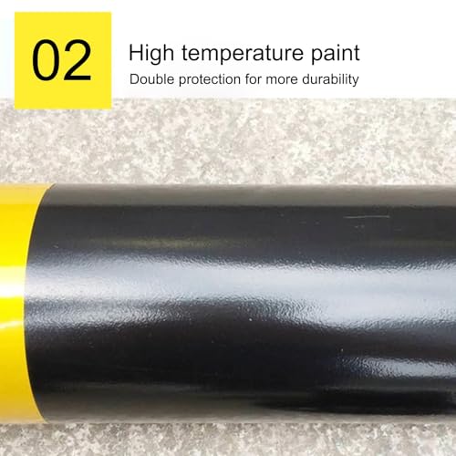 Borne de stationnement jaune durable à encastrer en acier robuste de 114 mm