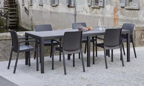 Dmora - Außentisch Roma, ausziehbares rechteckiges...