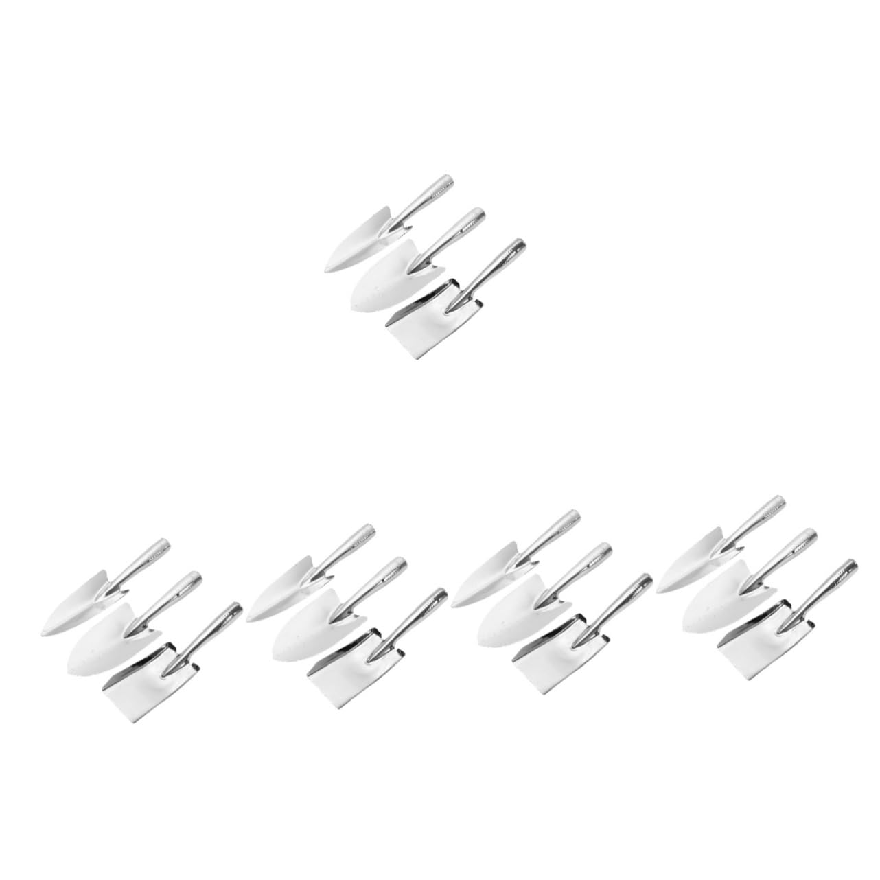 HEMOTON 5 Sätze Gartenschaufel Teiliges Multifunktionale Handspaten Für Pflanzen Graben Umpflanzen Und Unkrautentfernung Robuste Gartenwerkzeuge Rostfreiem 3 Stücke * 5
