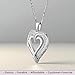 Jewelili Sterling Silver Heart Pendant Necklace for Women | 1/4 CTTW Natural White Round & Baguette Diamonds | 18