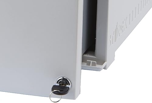 Miniatura 5 de Storex gabinete de un solo cajón de mini archivo con cerradura, 18.25 x 14.75 x 12.75 in, color negro, (61265B01C), Gris Total 1