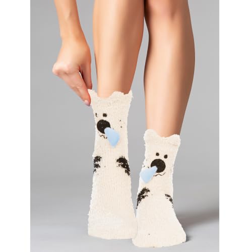 Image of Benefeet Sox Funny Animal Fuzzy Socks for Women Girls - Cute Fluffy Slippers, Cozy Warm Winter Plush Sleeping Socks